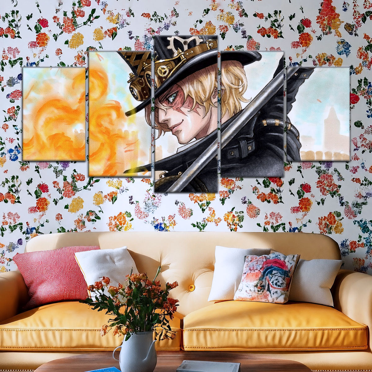One Piece Canvas Wall Art - OP5083 - Sabo Fire Fist