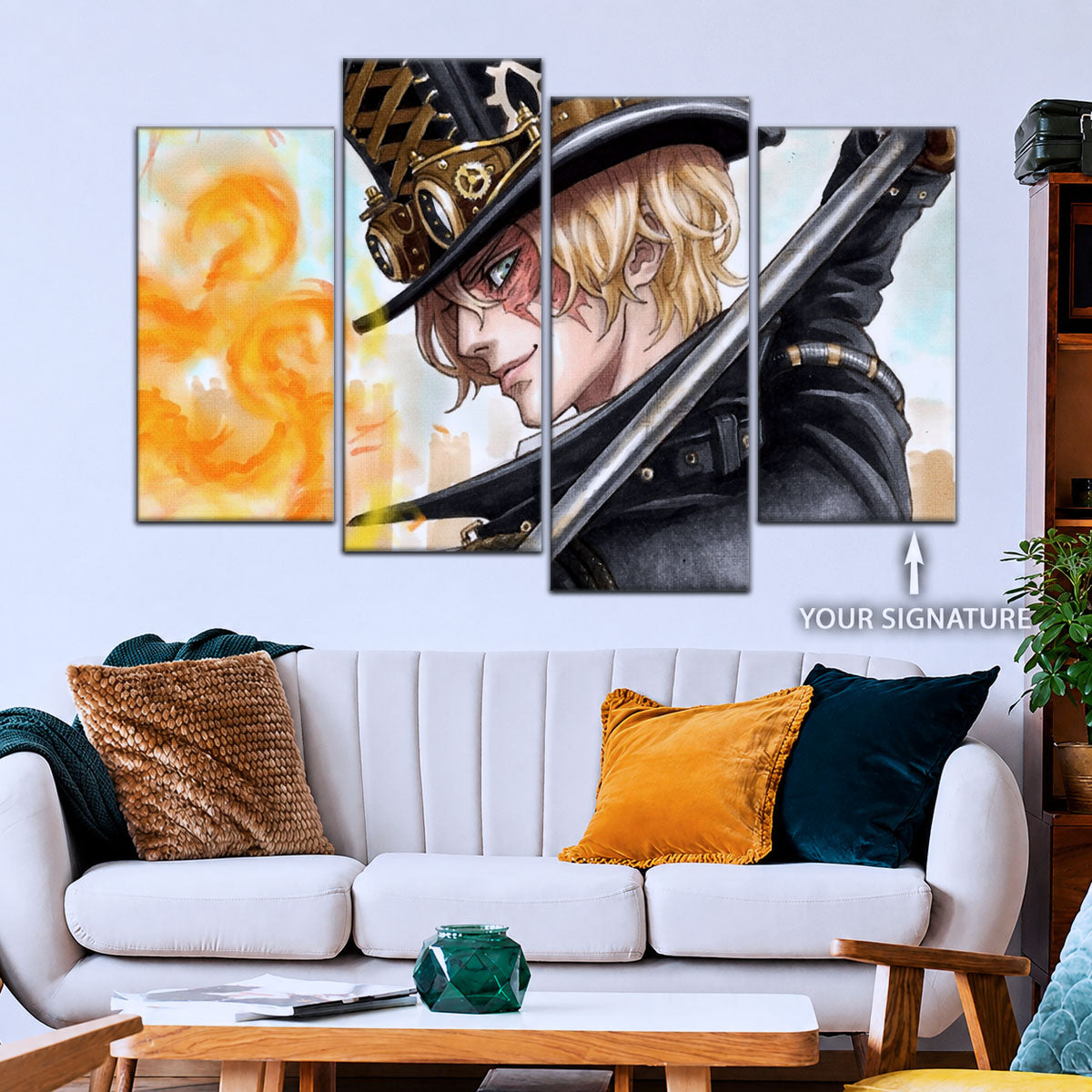 One Piece Canvas Wall Art - OP5083 - Sabo Fire Fist
