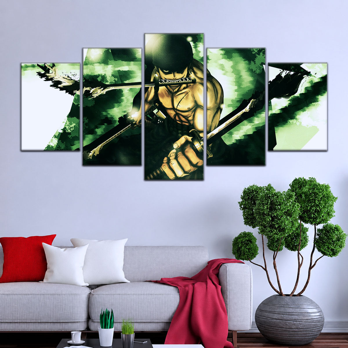 One Piece Canvas Wall Art - OP5085 - Roronoa Zoro Three Sword Style