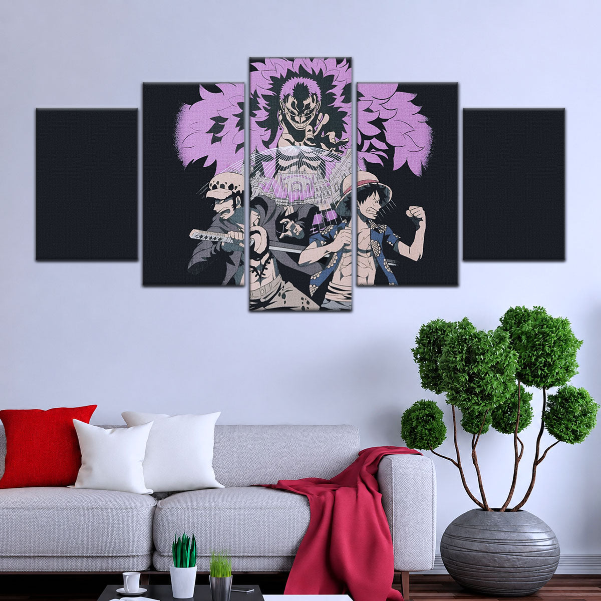 One Piece Canvas Wall Art - OP5097 - Monkey D. Luffy - Trafalgar Law - Donquixote Doflamingo