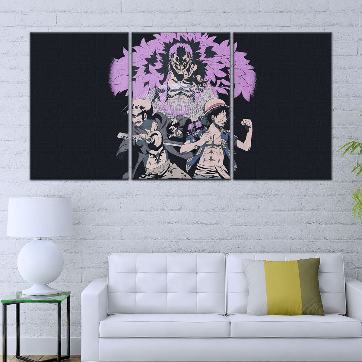 One Piece Canvas Wall Art - OP5097 - Monkey D. Luffy - Trafalgar Law - Donquixote Doflamingo