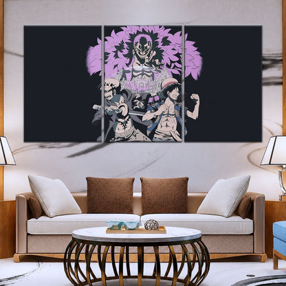 One Piece Canvas Wall Art - OP5097 - Monkey D. Luffy - Trafalgar Law - Donquixote Doflamingo