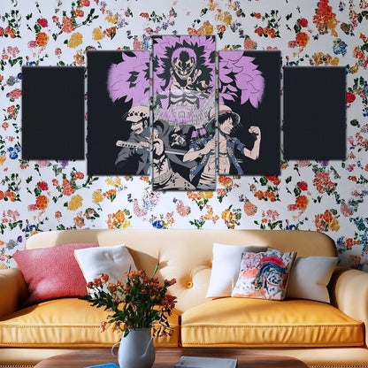 One Piece Canvas Wall Art - OP5097 - Monkey D. Luffy - Trafalgar Law - Donquixote Doflamingo