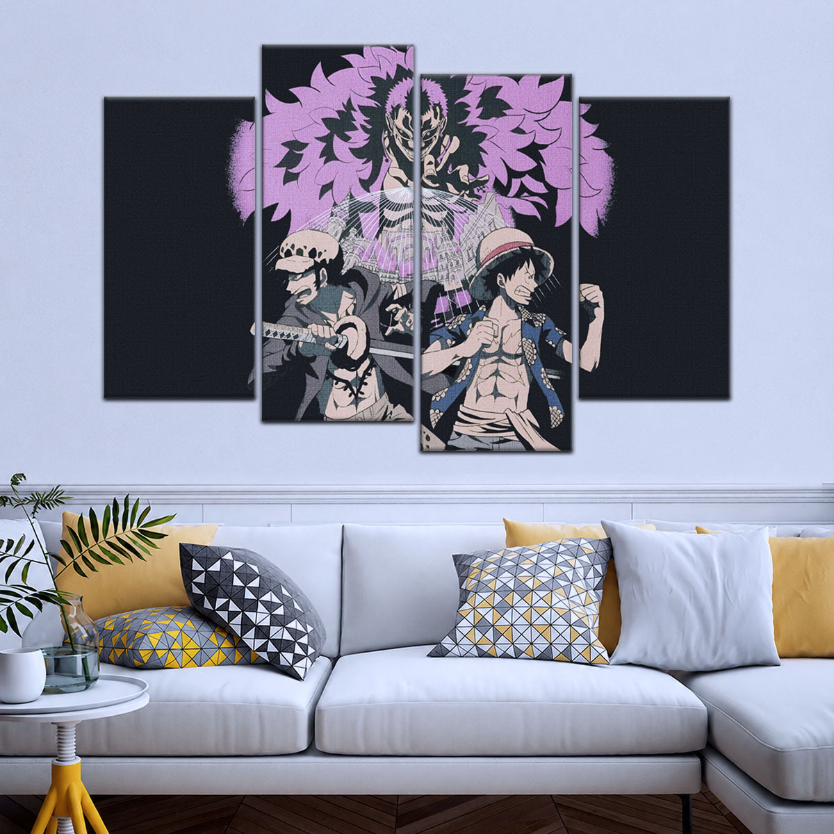 One Piece Canvas Wall Art - OP5097 - Monkey D. Luffy - Trafalgar Law - Donquixote Doflamingo