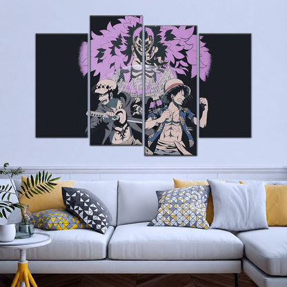 One Piece Canvas Wall Art - OP5097 - Monkey D. Luffy - Trafalgar Law - Donquixote Doflamingo