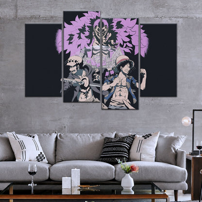 One Piece Canvas Wall Art - OP5097 - Monkey D. Luffy - Trafalgar Law - Donquixote Doflamingo