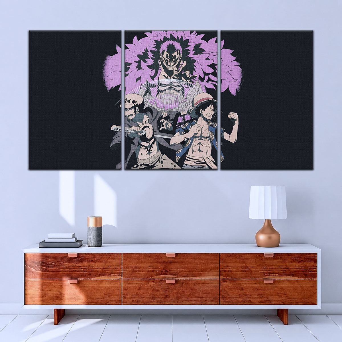 One Piece Canvas Wall Art - OP5097 - Monkey D. Luffy - Trafalgar Law - Donquixote Doflamingo