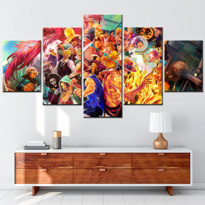 One Piece Canvas Wall Art - OP5101 - Monkey D. Luffy - Portgas D. Ace Fire Fist