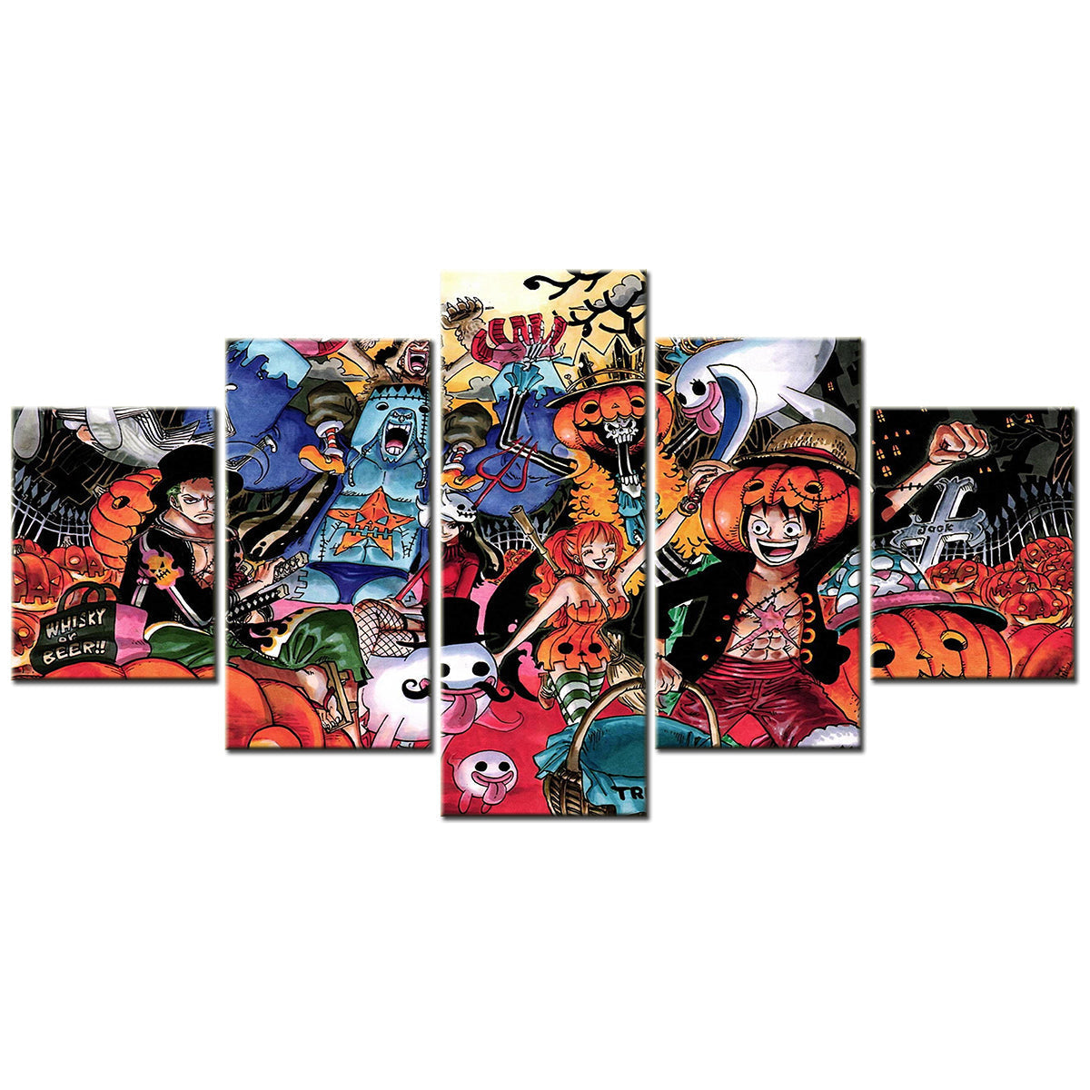 One Piece Canvas Wall Art - OP5105 - Halloween Monkey D. Luffy - Roronoa Zoro