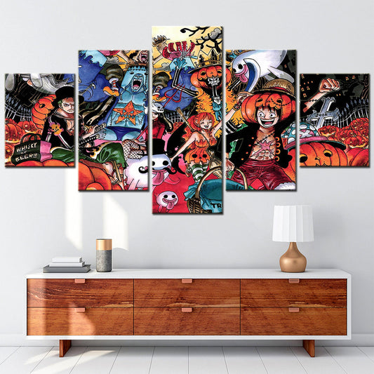 One Piece Canvas Wall Art - OP5105 - Halloween Monkey D. Luffy - Roronoa Zoro