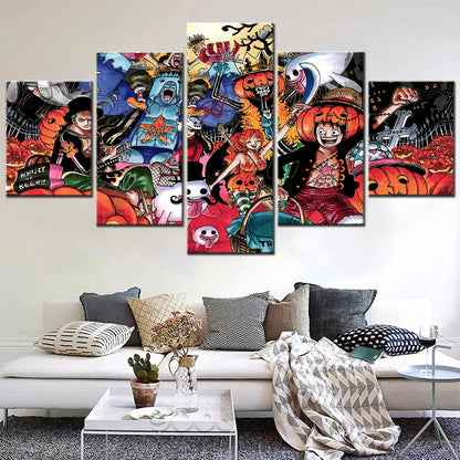 One Piece Canvas Wall Art - OP5105 - Halloween Monkey D. Luffy - Roronoa Zoro