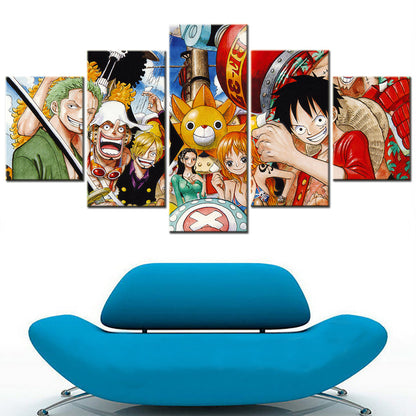 One Piece Canvas Wall Art - OP5107 - Monkey D. Luffy - Roronoa Zoro - Sanji - Straw Hat Crew