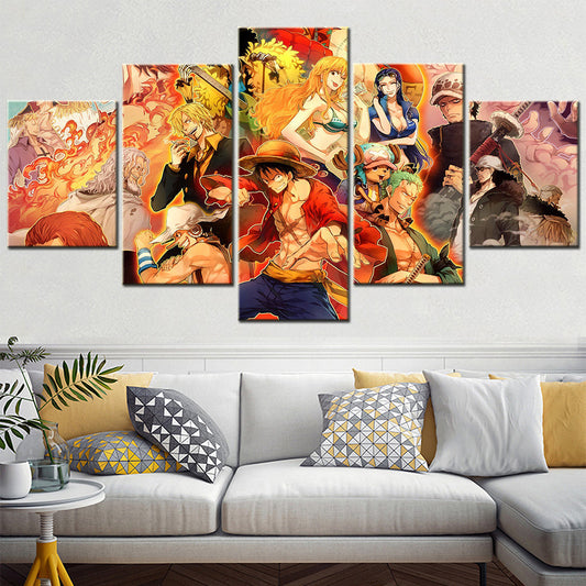 One Piece Canvas Wall Art - OP5108 - Monkey D. Luffy - Roronoa Zoro - Sanji - Straw Hat Crew