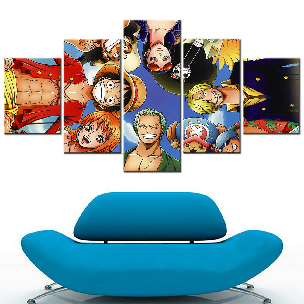 One Piece Canvas Wall Art - OP5110 - Monkey D. Luffy - Roronoa Zoro - Sanji - Straw Hat Crew