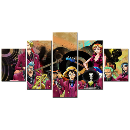 One Piece Canvas Wall Art - OP5111 - Monkey D. Luffy - Roronoa Zoro - Sanji - Straw Hat Crew