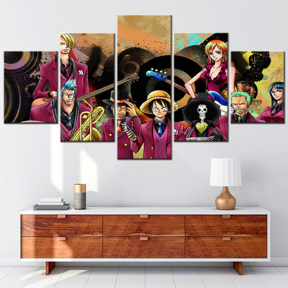 One Piece Canvas Wall Art - OP5111 - Monkey D. Luffy - Roronoa Zoro - Sanji - Straw Hat Crew