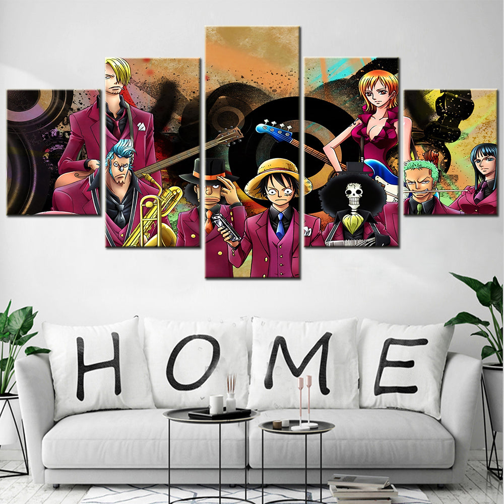 One Piece Canvas Wall Art - OP5111 - Monkey D. Luffy - Roronoa Zoro - Sanji - Straw Hat Crew
