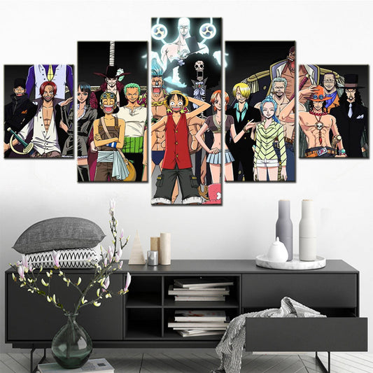 One Piece Canvas Wall Art - OP5113 - Monkey D. Luffy - Roronoa Zoro - Sanji - Straw Hat Crew
