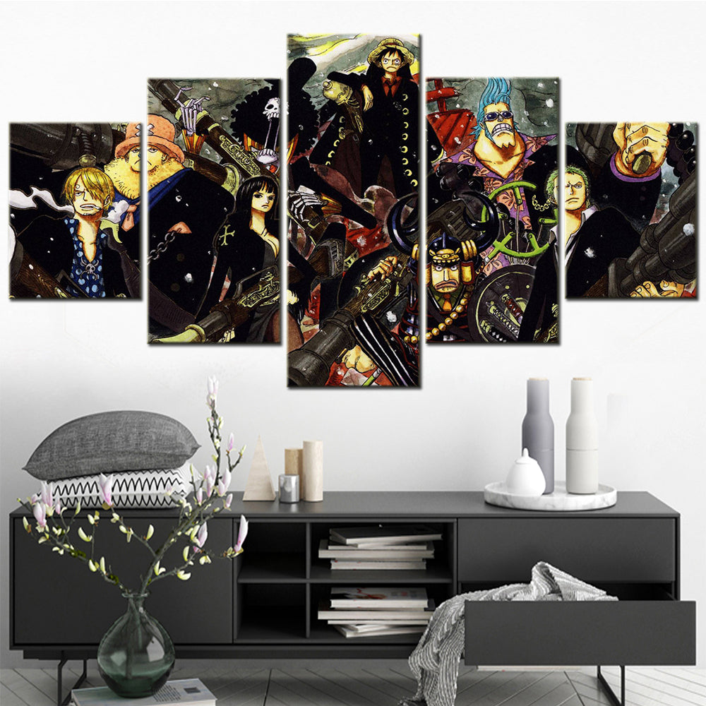 One Piece Canvas Wall Art - OP5115 - Monkey D. Luffy - Roronoa Zoro - Sanji - Straw Hat Crew
