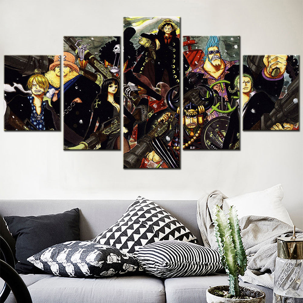 One Piece Canvas Wall Art - OP5115 - Monkey D. Luffy - Roronoa Zoro - Sanji - Straw Hat Crew