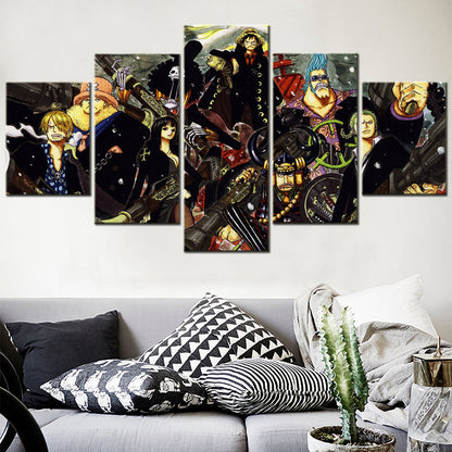 One Piece Canvas Wall Art - OP5115 - Monkey D. Luffy - Roronoa Zoro - Sanji - Straw Hat Crew