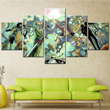 One Piece Canvas Wall Art - OP5116 - Monkey D. Luffy - Roronoa Zoro - Sanji - Straw Hat Crew