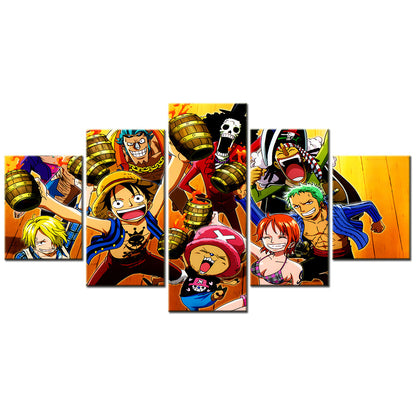 One Piece Canvas Wall Art - OP5117 - Monkey D. Luffy - Roronoa Zoro - Sanji - Straw Hat Crew