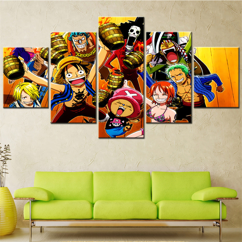 One Piece Canvas Wall Art - OP5117 - Monkey D. Luffy - Roronoa Zoro - Sanji - Straw Hat Crew