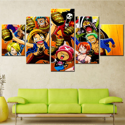 One Piece Canvas Wall Art - OP5117 - Monkey D. Luffy - Roronoa Zoro - Sanji - Straw Hat Crew
