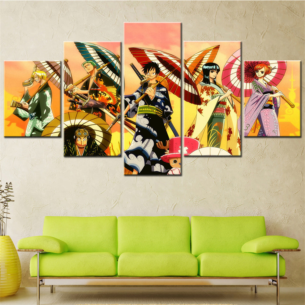 One Piece Canvas Wall Art - OP5118 - Monkey D. Luffy - Roronoa Zoro - Sanji - Straw Hat Crew