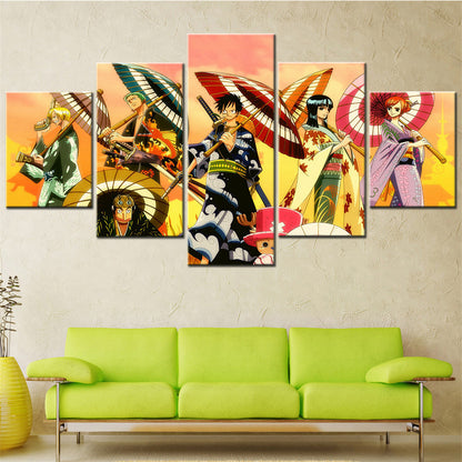One Piece Canvas Wall Art - OP5118 - Monkey D. Luffy - Roronoa Zoro - Sanji - Straw Hat Crew