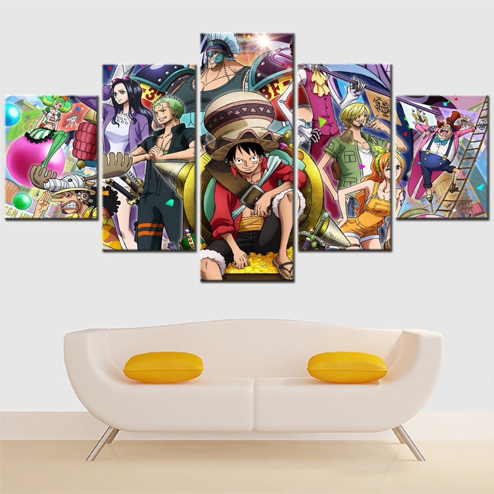 One Piece Canvas Wall Art - OP5119 - Monkey D. Luffy - Roronoa Zoro - Sanji - Straw Hat Crew