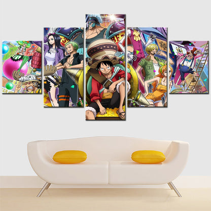 One Piece Canvas Wall Art - OP5119 - Monkey D. Luffy - Roronoa Zoro - Sanji - Straw Hat Crew