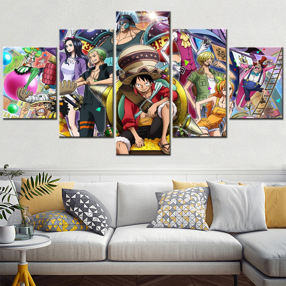 One Piece Canvas Wall Art - OP5119 - Monkey D. Luffy - Roronoa Zoro - Sanji - Straw Hat Crew
