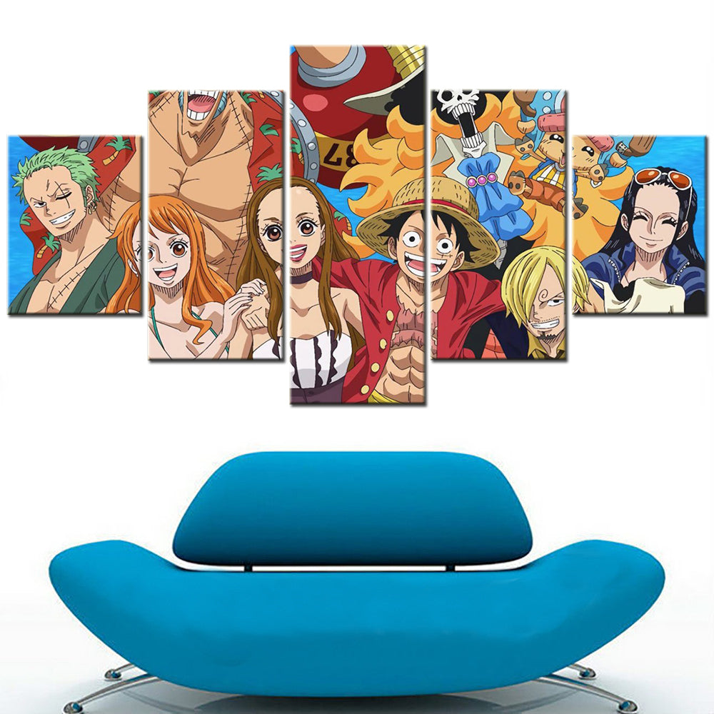 One Piece Canvas Wall Art - OP5120 - Monkey D. Luffy - Roronoa Zoro - Sanji - Straw Hat Crew