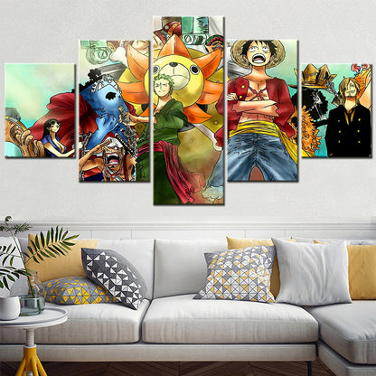 One Piece Canvas Wall Art - OP5125 - Monkey D. Luffy - Roronoa Zoro - Sanji - Straw Hat Crew