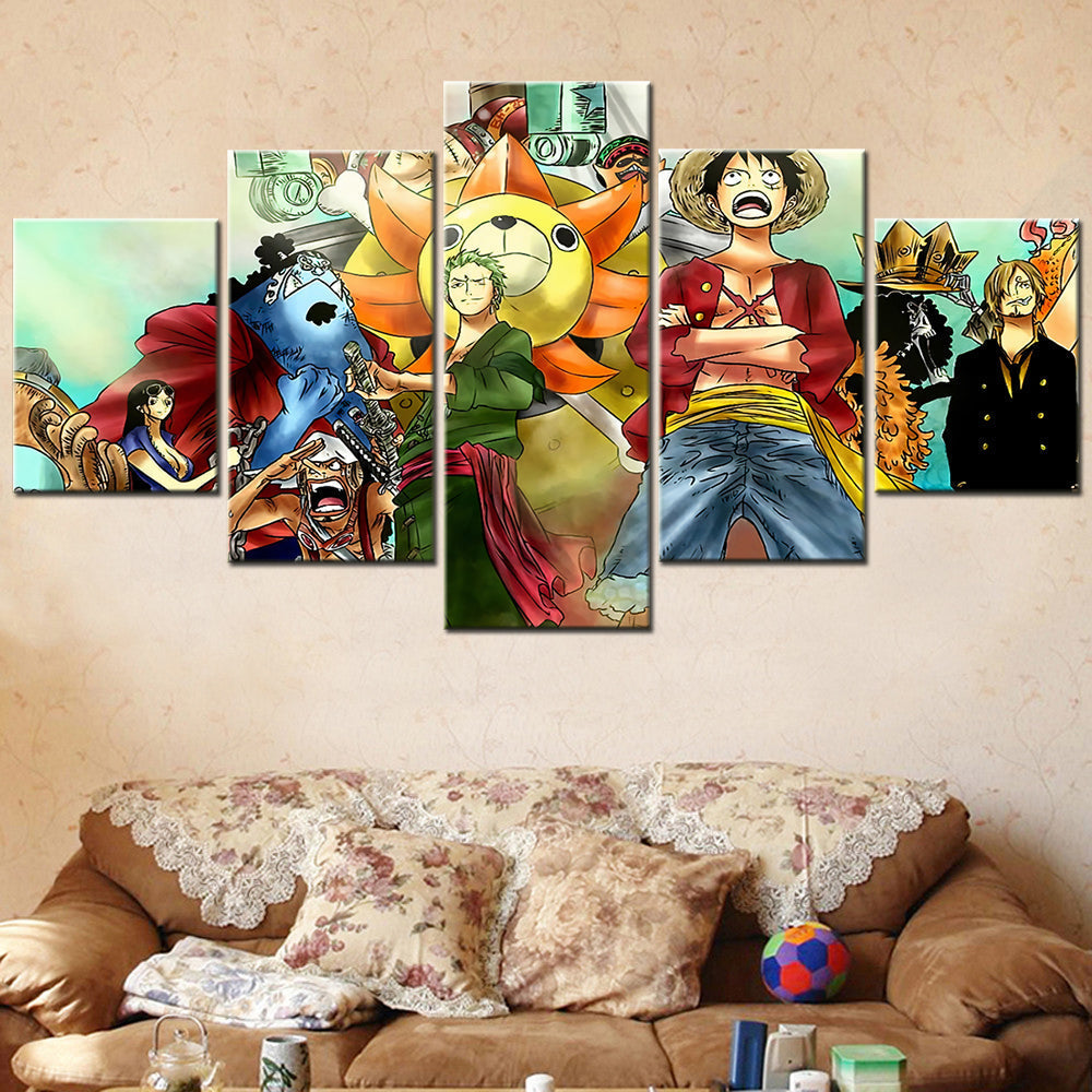 One Piece Canvas Wall Art - OP5125 - Monkey D. Luffy - Roronoa Zoro - Sanji - Straw Hat Crew