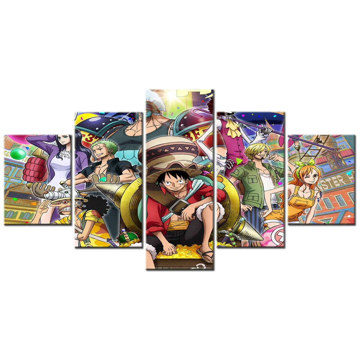 One Piece Canvas Wall Art - OP5126 - Monkey D. Luffy - Roronoa Zoro - Sanji - Straw Hat Crew