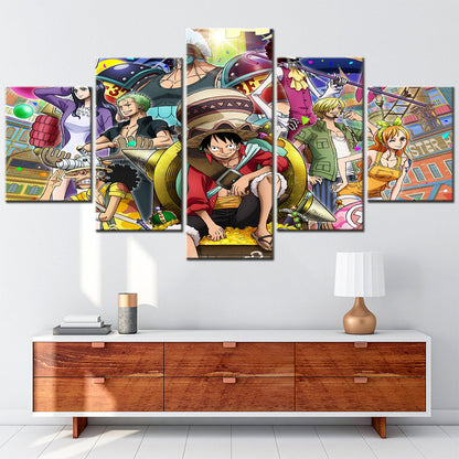 One Piece Canvas Wall Art - OP5126 - Monkey D. Luffy - Roronoa Zoro - Sanji - Straw Hat Crew