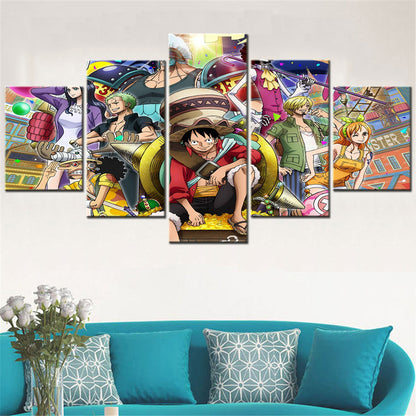 One Piece Canvas Wall Art - OP5126 - Monkey D. Luffy - Roronoa Zoro - Sanji - Straw Hat Crew