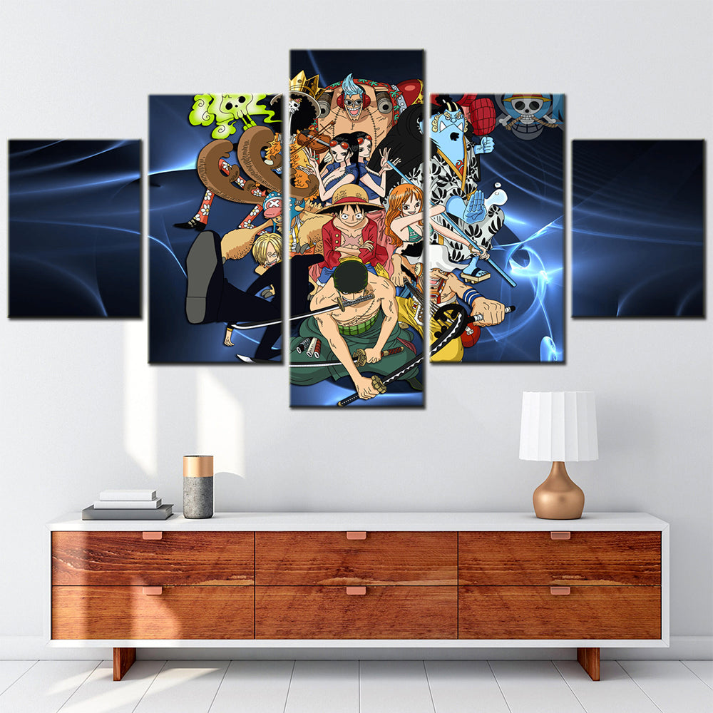 One Piece Canvas Wall Art - OP5127 - Monkey D. Luffy - Roronoa Zoro - Sanji - Straw Hat Crew