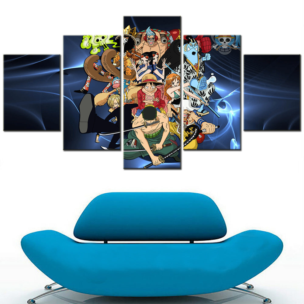 One Piece Canvas Wall Art - OP5127 - Monkey D. Luffy - Roronoa Zoro - Sanji - Straw Hat Crew