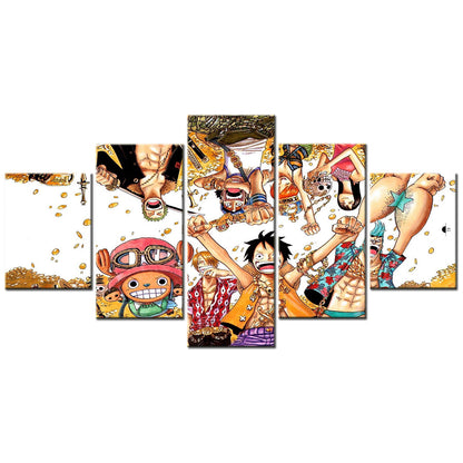 One Piece Canvas Wall Art - OP5128 - Monkey D. Luffy - Roronoa Zoro - Sanji - Straw Hat Crew