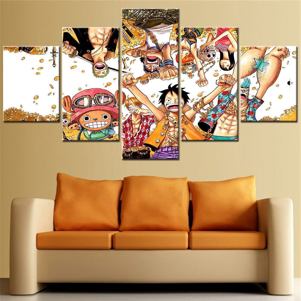 One Piece Canvas Wall Art - OP5128 - Monkey D. Luffy - Roronoa Zoro - Sanji - Straw Hat Crew