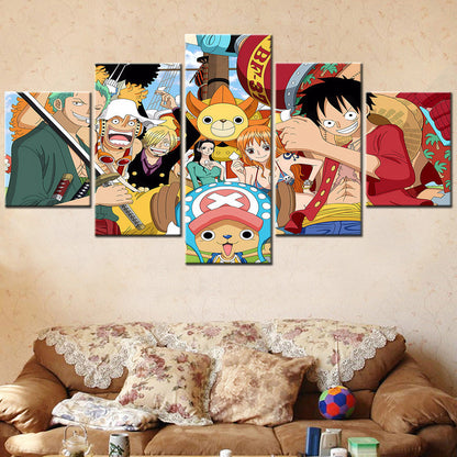 One Piece Canvas Wall Art - OP5129 - Monkey D. Luffy - Roronoa Zoro - Sanji - Straw Hat Crew