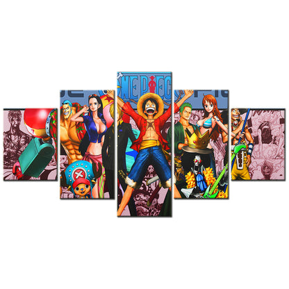 One Piece Canvas Wall Art - OP5130 - Monkey D. Luffy - Roronoa Zoro - Sanji - Straw Hat Crew