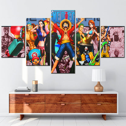 One Piece Canvas Wall Art - OP5130 - Monkey D. Luffy - Roronoa Zoro - Sanji - Straw Hat Crew