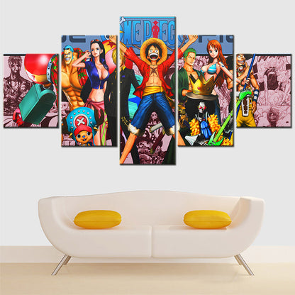 One Piece Canvas Wall Art - OP5130 - Monkey D. Luffy - Roronoa Zoro - Sanji - Straw Hat Crew
