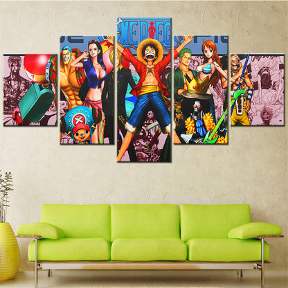 One Piece Canvas Wall Art - OP5130 - Monkey D. Luffy - Roronoa Zoro - Sanji - Straw Hat Crew