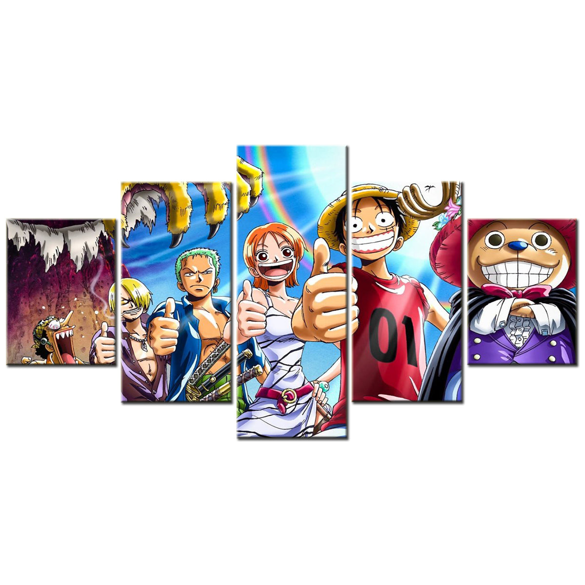 One Piece Canvas Wall Art - OP5132 - Monkey D. Luffy - Roronoa Zoro - Sanji - Straw Hat Crew
